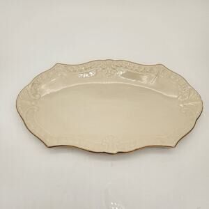 Lenox China Chadwick Pattern Small Tray Hand Decorated 24K Gold Made‎ In USA